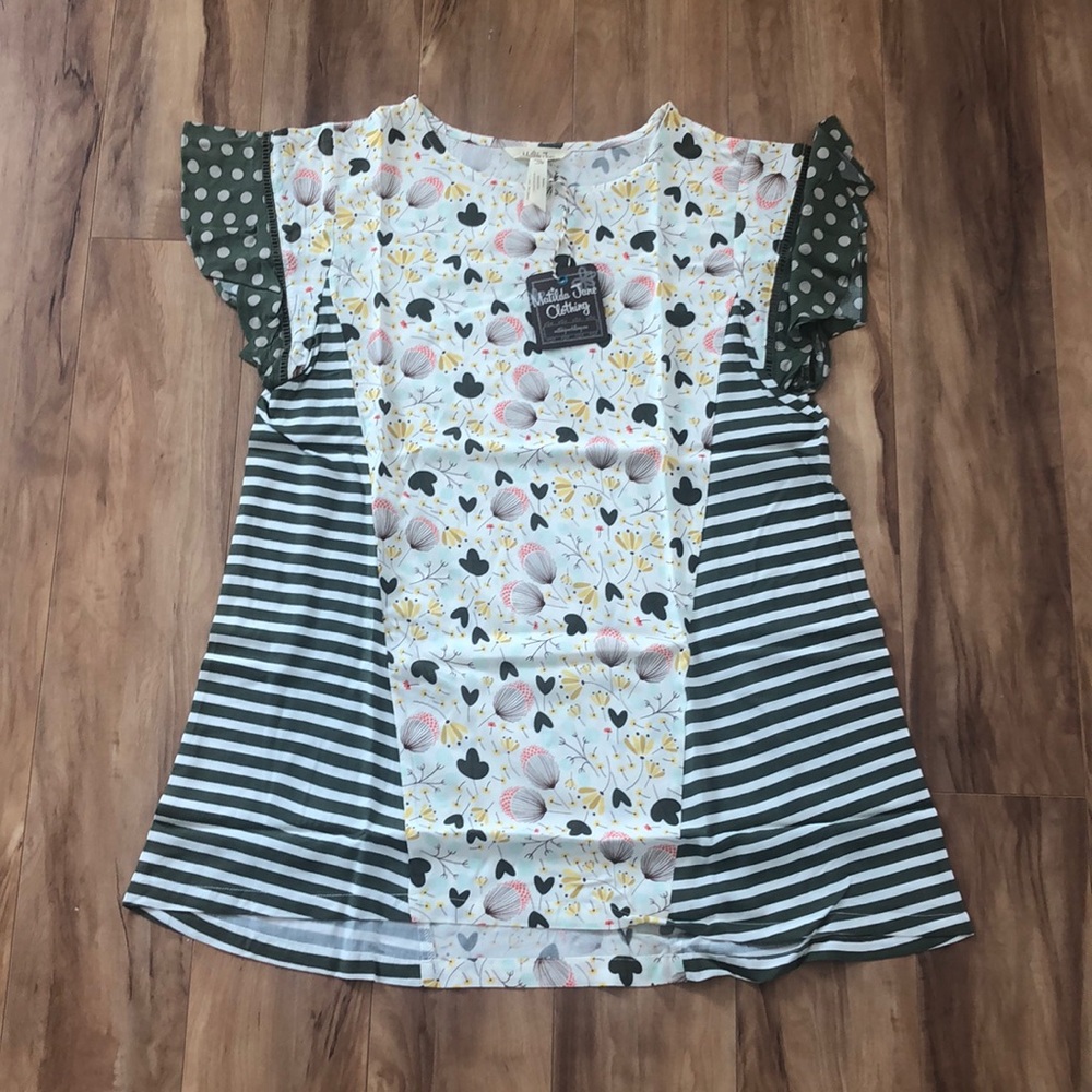 Matilda Jane Green and Beige Woman’s top - Picture 4 of 9